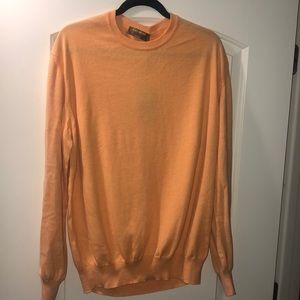 Dalmine | Men’s XL Cashmere Blend Sweater - Vibrant Tangerine (NWT)